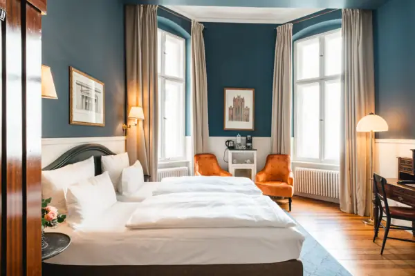 Hotelzimmer im HENRI Hotel Berlin EIn Hotelzimmer im HENRI Hotel Berlin.