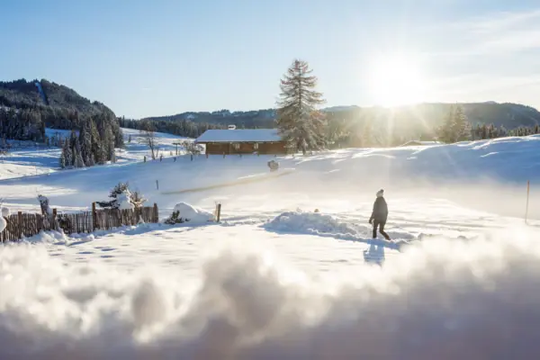 Schneeschuhwanderung Ruhpolding Eine verschneite Schneelandschaft in Ruhpolding im Chiemgau.