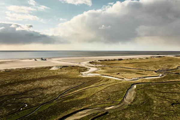 St. Peter-Ording Strand Salzwiesen und Strand an der Nordsee