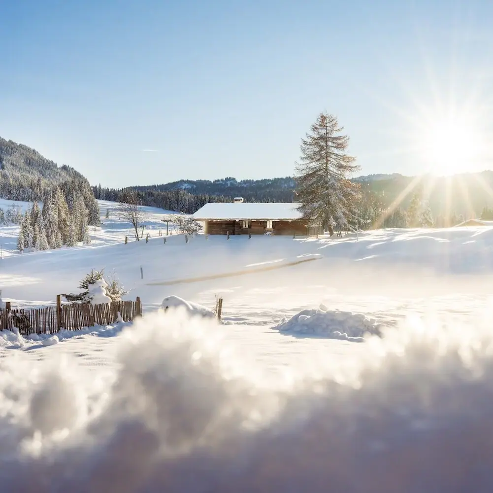 Ruhpolding im Winter mit Schnee. Ruhpolding im Winter mit Schnee.
